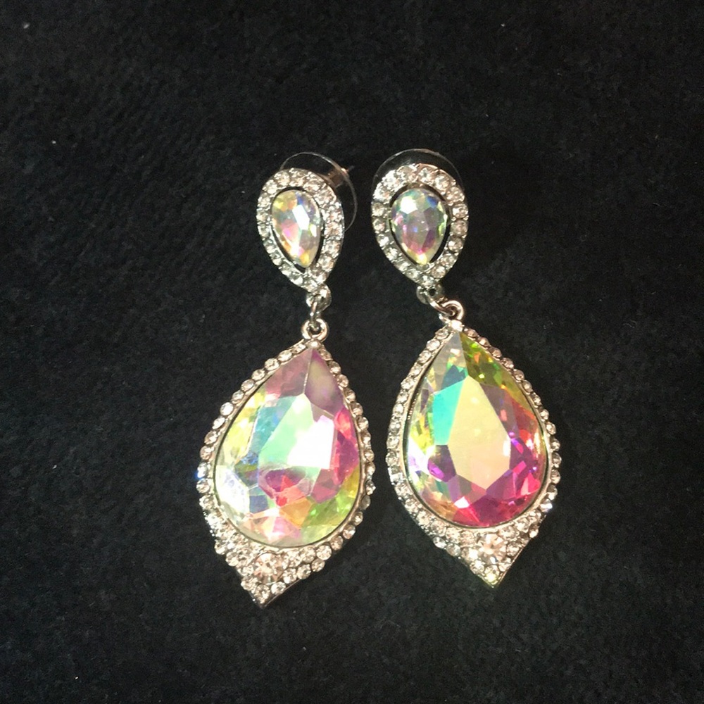 Chandelier silver earrings